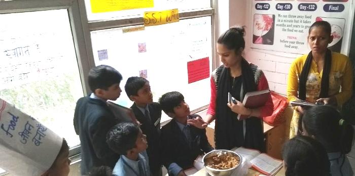 मुनि इंटरनेशनल स्कूल के छात्रों ने बाल दिवस के माध्यम से समझाया पौष्टिक आहार का महत्व